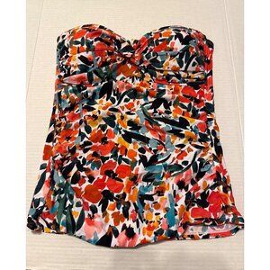 Anna Cole Plus SIze Sunset Floral Tankini Sweetheart Neckline Top Size XL